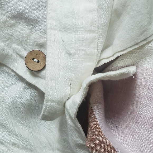 Rachel Zoe Midi Linen Stripe Skirt Size Large - Picture 6 of 7